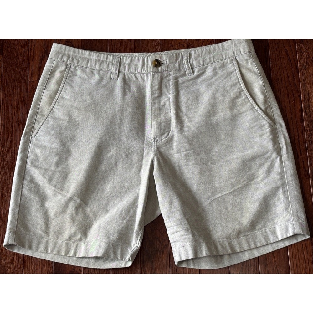 Bonobos Mens Stretch Washed Chino Shorts Light Grey 7 Inch Inseam Size 32 NWOT